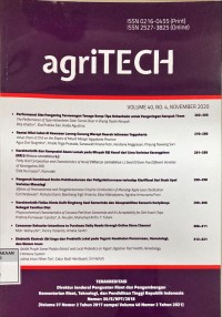 Agritech Vol. 40, No. 4 2020