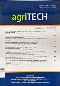Agritech Vol. 41, No. 1 2021