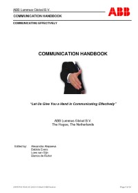 Communication handbook