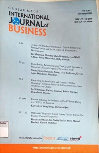 Gadjah mada international journal of business Vol. 24, No. 1 2022