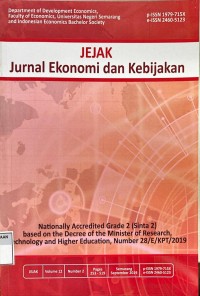 JEJAK jurnal ekonomi dan kebijakan Vol. 12, No. 2 2019