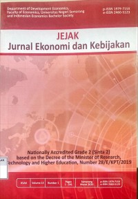 JEJAK jurnal ekonomi dan kebijakan Vol. 13, No. 1 2020