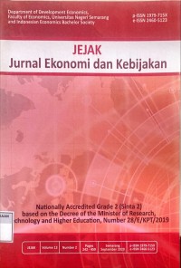 JEJAK jurnal ekonomi dan kebijakan Vol. 13, No. 2 2020