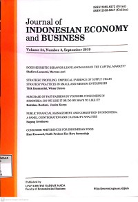 Journal of Indonesian Economy and Business Vol. 34, No. 3 2019