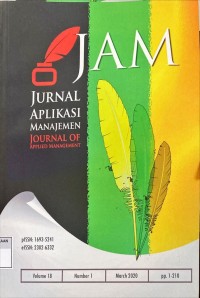 Jurnal aplikasi manajemen Vol. 18, No. 1 2020