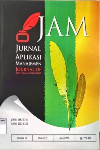 Jurnal aplikasi manajemen Vol. 19, No. 2 2021