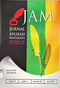 Jurnal aplikasi manajemen Vol. 19, No. 4 2021
