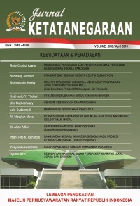 Jurnal Ketatanegaraan Kebudayaan & Peradaban Vol. 008 2018