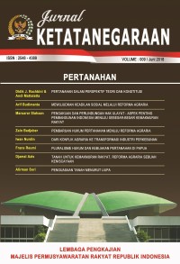 Jurnal Ketatanegaraan Pertanahan Vol. 009 2018