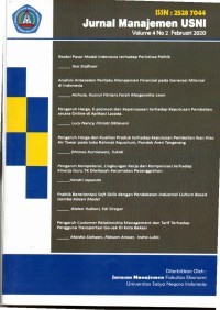 Jurnal manajemen USNI (Februari 2020, Volume 4)