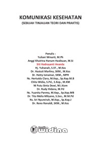 Komunikasi kesehatan: sebuah tinjauan teori dan praktis