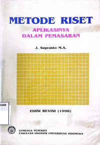 Metode riset: aplikasinya dalam pemasaran