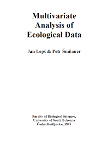 Image of Multivariate analysis of ecological data